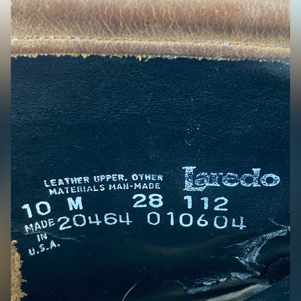Laredo Brown Leather Western Kiltie Boots - Picture 13 of 13